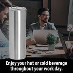 Maxam 20 oz Insulated Skinny Tumbler with Straw