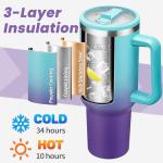 40 oz Insulated Travel Tumbler with Handle