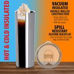 Maxam 20 oz Insulated Skinny Tumbler with Straw