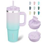 30 oz Stainless Steel Tumbler with Handle & Straw