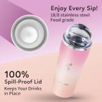 20Oz Insulated Tumbler with Straw - Pink Mesa Sunset