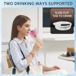 20Oz Insulated Tumbler with Straw - Pink Mesa Sunset