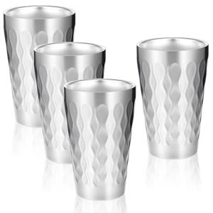 JIEYAO 4 Pack Insulated Stainless Steel Tumblers