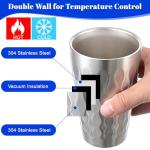 JIEYAO 4 Pack Insulated Stainless Steel Tumblers