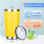 20oz Stainless Steel Insulated Tumbler with Straw