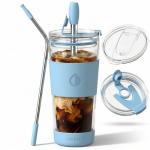 Hemli 19 oz Double Wall Coffee Tumbler with Straw