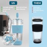 Hemli 19 oz Double Wall Coffee Tumbler with Straw