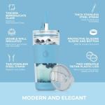 Hemli 19 oz Double Wall Coffee Tumbler with Straw