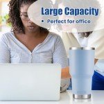 30oz Blue Stainless Steel Insulated Tumbler with Straw