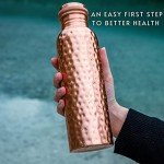Kosdeg 34 Oz Hammered Copper Water Bottle