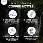 Pure Copper Tumbler with Sipper & Lid - Black