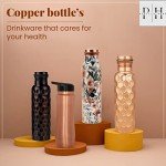 Pure Copper Tumbler with Sipper & Lid - Black