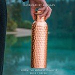 Kosdeg 34 Oz Hammered Copper Water Bottle