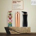 Pure Copper Tumbler with Sipper & Lid - Black