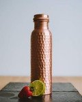 Kosdeg 34 Oz Hammered Copper Water Bottle