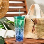Bzyoo 24oz Double Wall Tumbler with Straw
