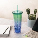 Bzyoo 24oz Double Wall Tumbler with Straw