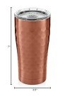 Hammered Copper 20 Oz Double Wall Travel Tumbler