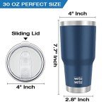 Navy Blue 30oz Stainless Steel Insulated Tumbler