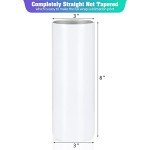 16 Pack 20oz Skinny Sublimation Tumblers Set