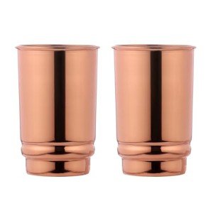 Set of 2 Pure Copper Tumblers - 350 ml