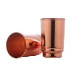 Set of 2 Pure Copper Tumblers - 350 ml