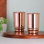 Set of 2 Pure Copper Tumblers - 350 ml