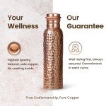 Otiem Hammered Copper Water Bottle, 34 Oz