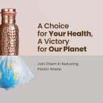 Otiem Hammered Copper Water Bottle, 34 Oz