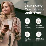 Otiem Hammered Copper Water Bottle, 34 Oz