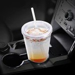 Zukro 32 oz Clear Acrylic Insulated Tumblers with Straws