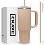 40oz Mocha Tumbler with Lid and Straw