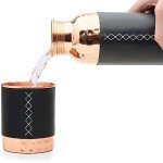 Ayurvedic Copper Water Bottle with Tumbler Set