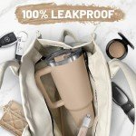 40oz Mocha Tumbler with Lid and Straw