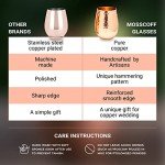 Set of 4 Hammered Copper Stemless Wine Tumblers
