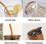 Amber Double Wall Insulated Tumbler with Straw
