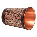 Floral Copper Tumblers Set of 2, 250ml