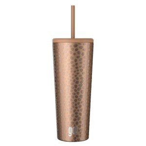 24oz Copper Animal Insulated Tumbler with Straw