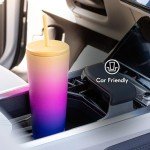 24oz Copper Animal Insulated Tumbler with Straw