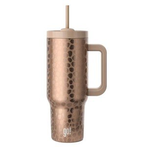 40oz Stainless Steel Tumbler with Handle & Straw