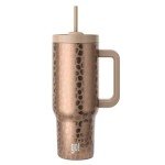 40oz Stainless Steel Tumbler with Handle & Straw