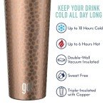 24oz Copper Animal Insulated Tumbler with Straw