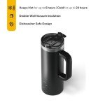 RTIC 20oz Insulated Travel Mug with Handle