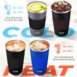 KETIEE 12oz Insulated Travel Coffee Mug - Grey