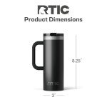RTIC 20oz Insulated Travel Mug with Handle