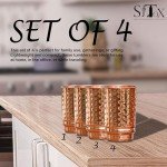 Handmade Copper Hammered Tumblers Set of 4