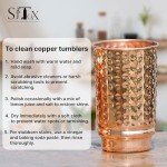 Handmade Copper Hammered Tumblers Set of 4