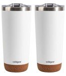 Cork Bottom Coffee Mug Tumbler - 20 oz 2 Pack