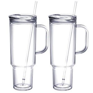 MEWAY 40 oz Double Wall Tumbler with Handle