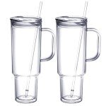 MEWAY 40 oz Double Wall Tumbler with Handle